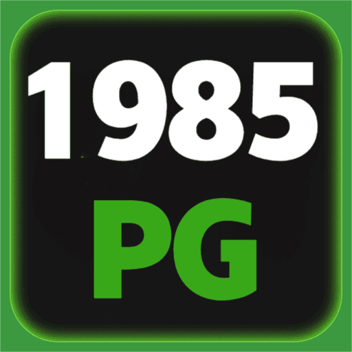 Imagem promocional da 1985PG mostrando a plataforma e suas vantagens